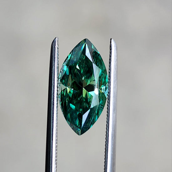 2.04ct Deep Green Moissanite Marquise