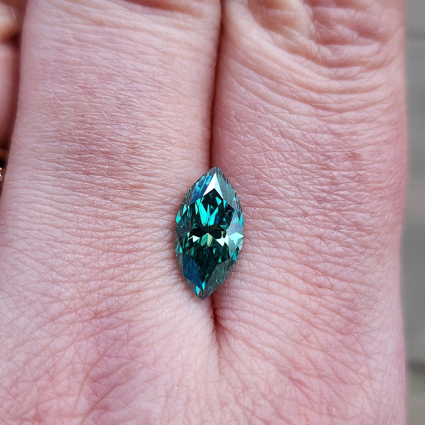 1.86ct Deep Green Moissanite Marquise