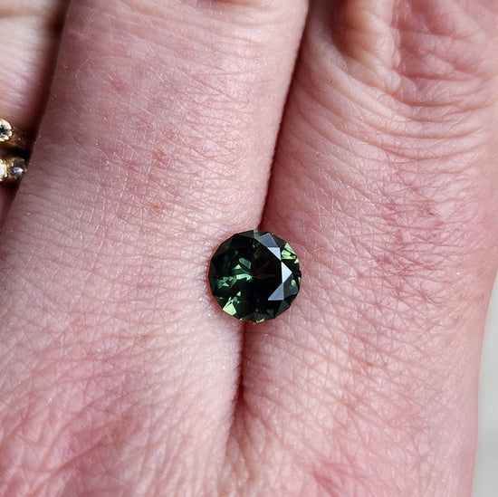 1.25 Natural Australian Sapphire - Deep Silky Green