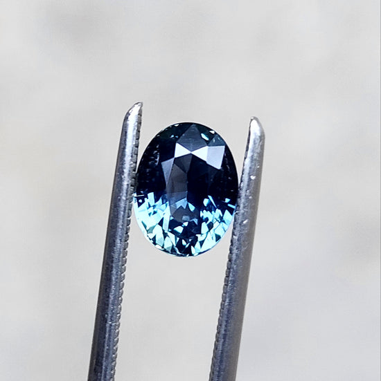 1.28 Natural Teal Blue Sapphire Oval