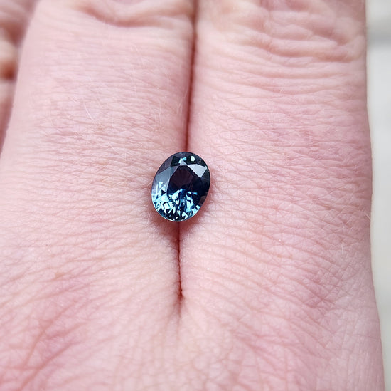 1.28 Natural Teal Blue Sapphire Oval