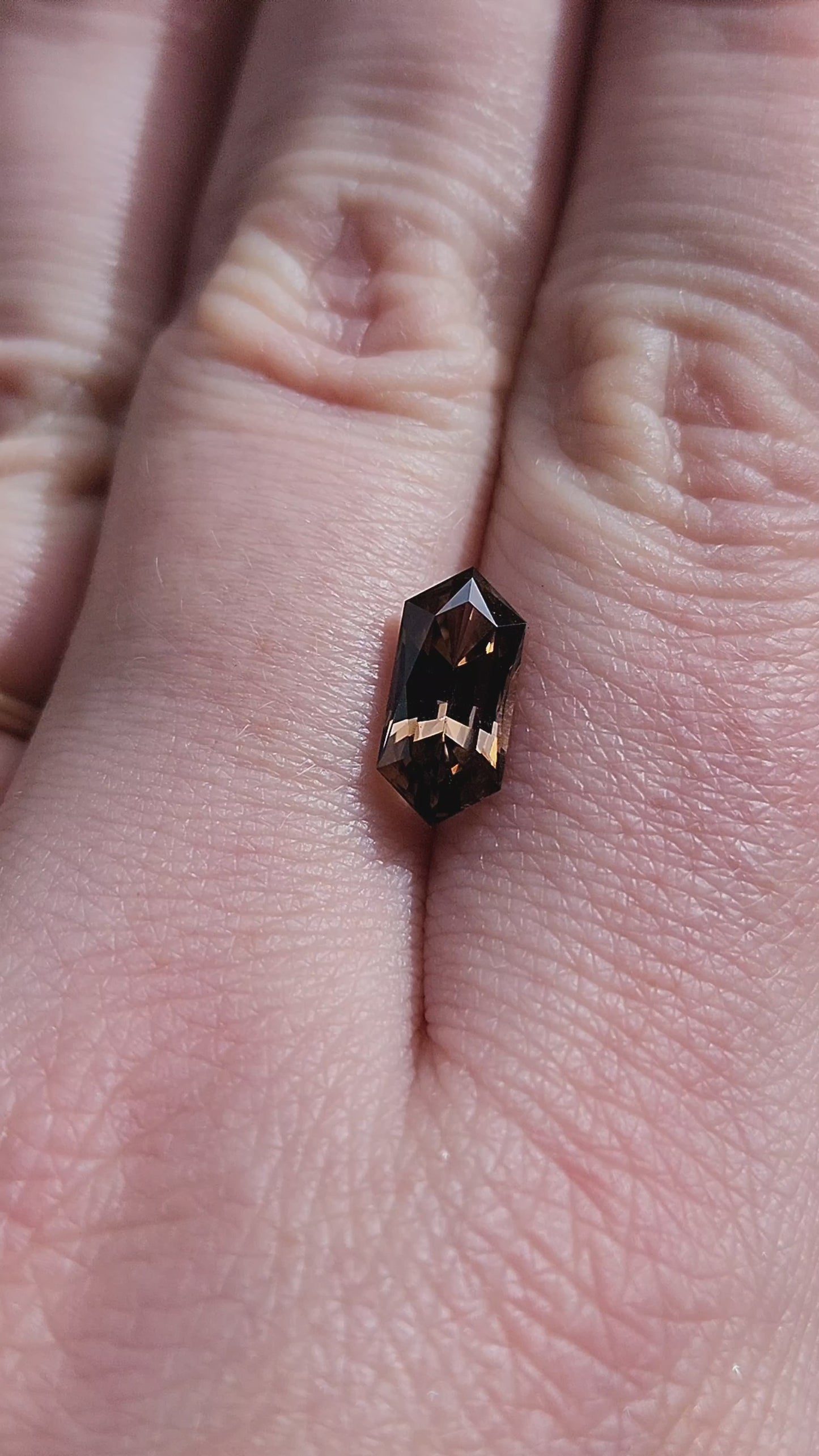 Load and play video in Gallery viewer, 2.48ct Natural Champagne Zircon Elongated Hexagon

