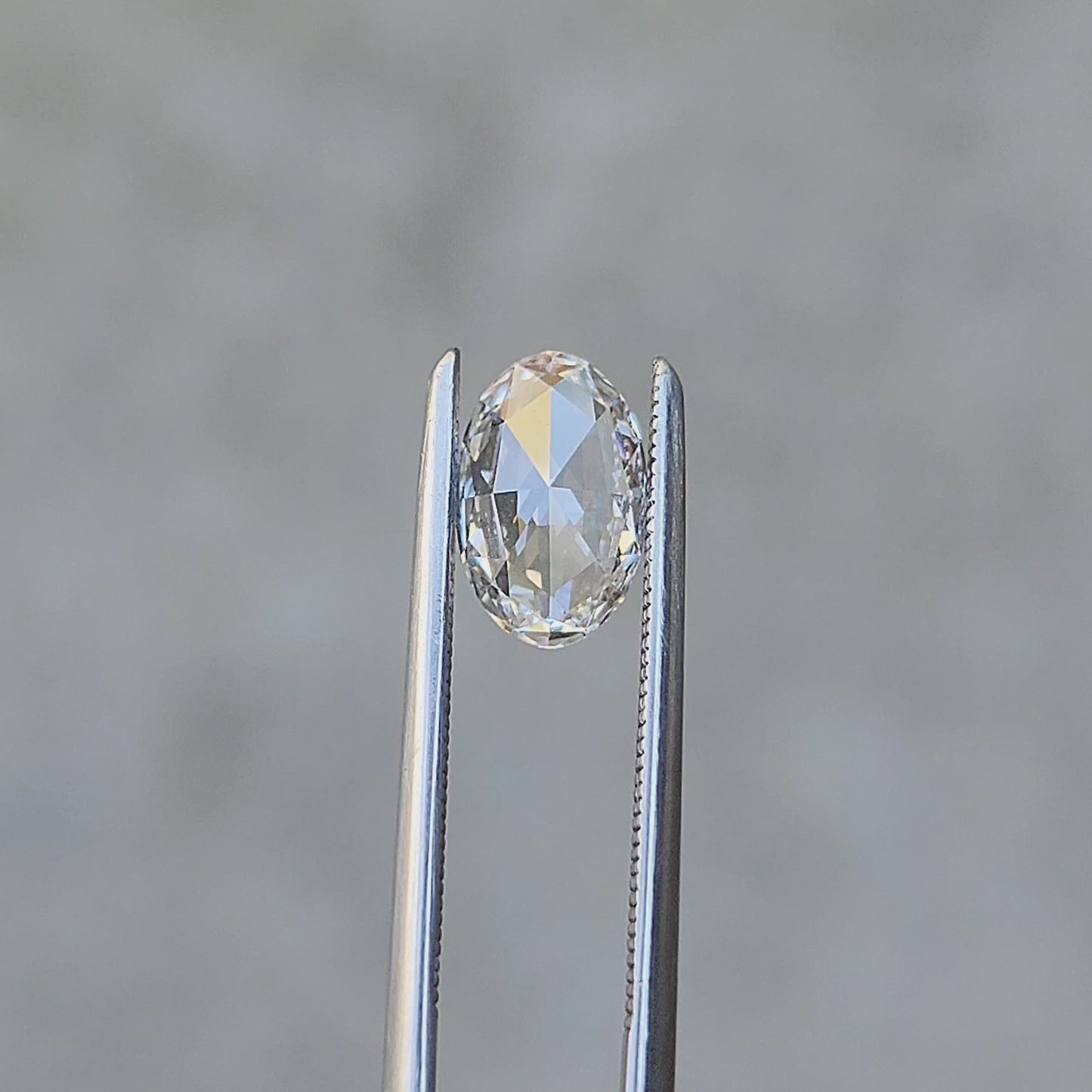 Load and play video in Gallery viewer, .74ct Oval Rose Cut Lab Diamond G/VS1
