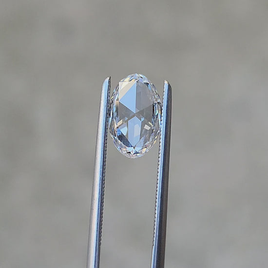 Load and play video in Gallery viewer, 1.09ct Oval Rose Cut Lab Diamond F/VS2
