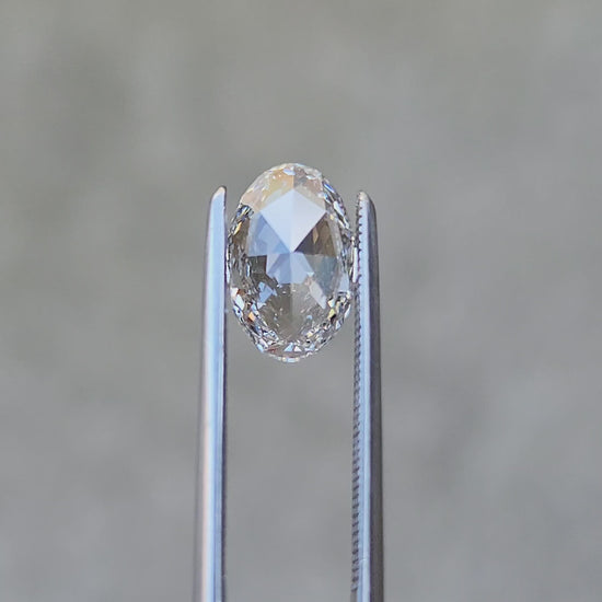 Load and play video in Gallery viewer, 1.03ct Oval Rose Cut Lab Diamond E/VS1

