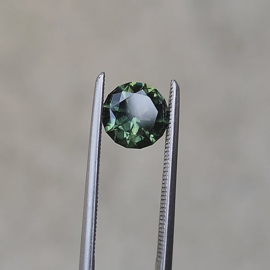 1.25 Natural Australian Sapphire - Deep Silky Green