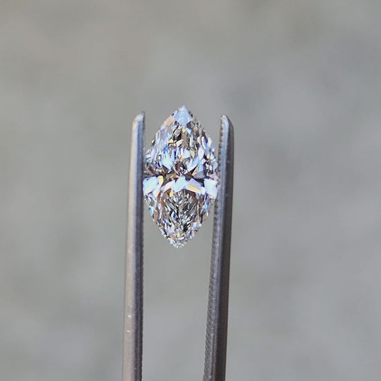 Load and play video in Gallery viewer, .81ct Marquise Cut Lab Diamond F/VS1
