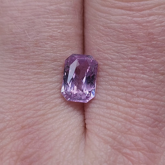 Load and play video in Gallery viewer, 1.89 Natural Unheated Bi Color Purple Pink Sapphire Radiant Cut
