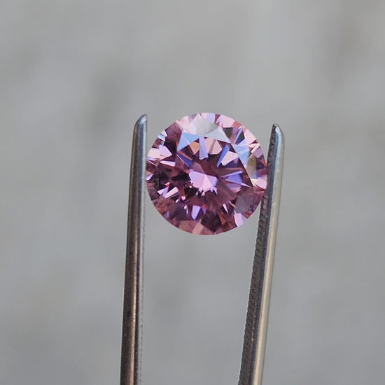 1.87ct Round Pink Moissanite 8.1mm