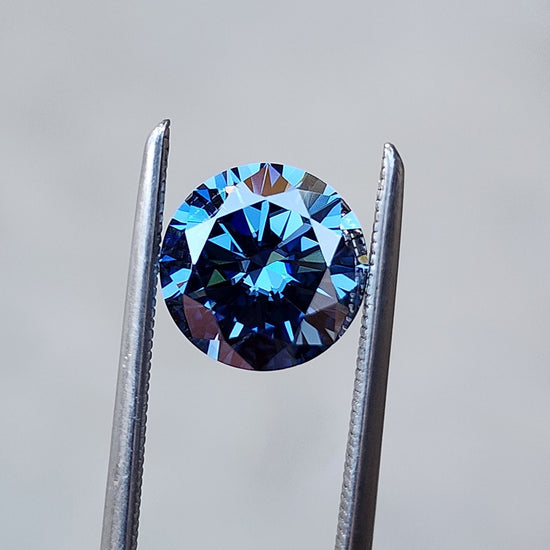 Load image into Gallery viewer, 1.74ct Round Cut Blue Moissanite
