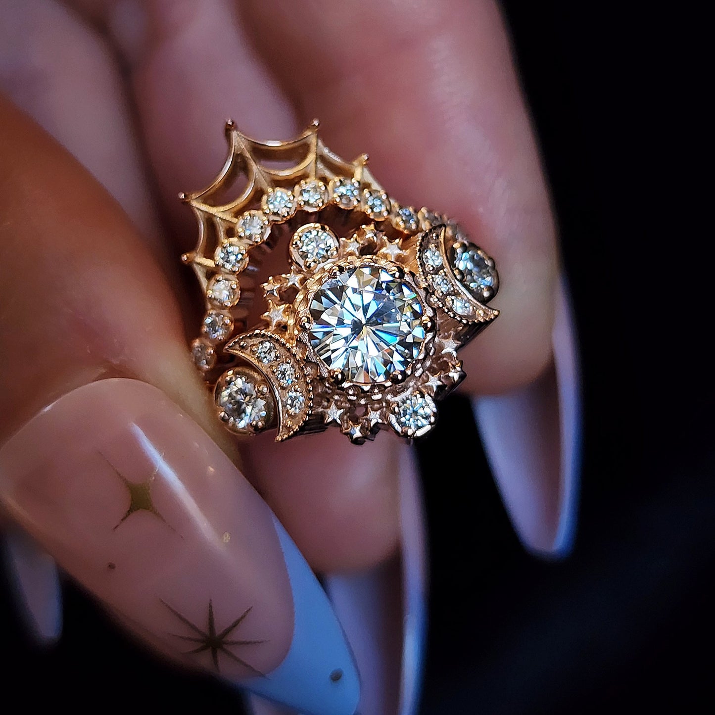 Rose Gold Engagement Nail Set for Elegant Touches