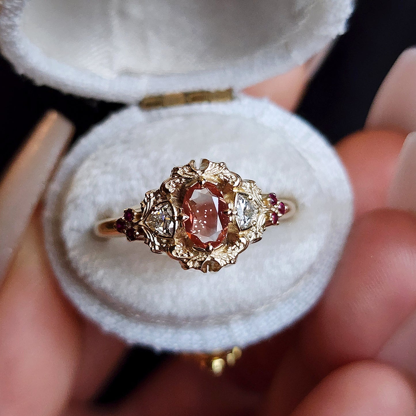 Handmade Art Deco Hand Engraved Platinum Three Stone Princess Cut Diamond  Engagement Ring Princess Cut Trillion Diamond Wedding Ring - Etsy Norway