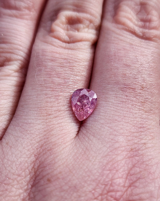 1.31ct Natural Pear Cut Pink Sapphire - Opalescent