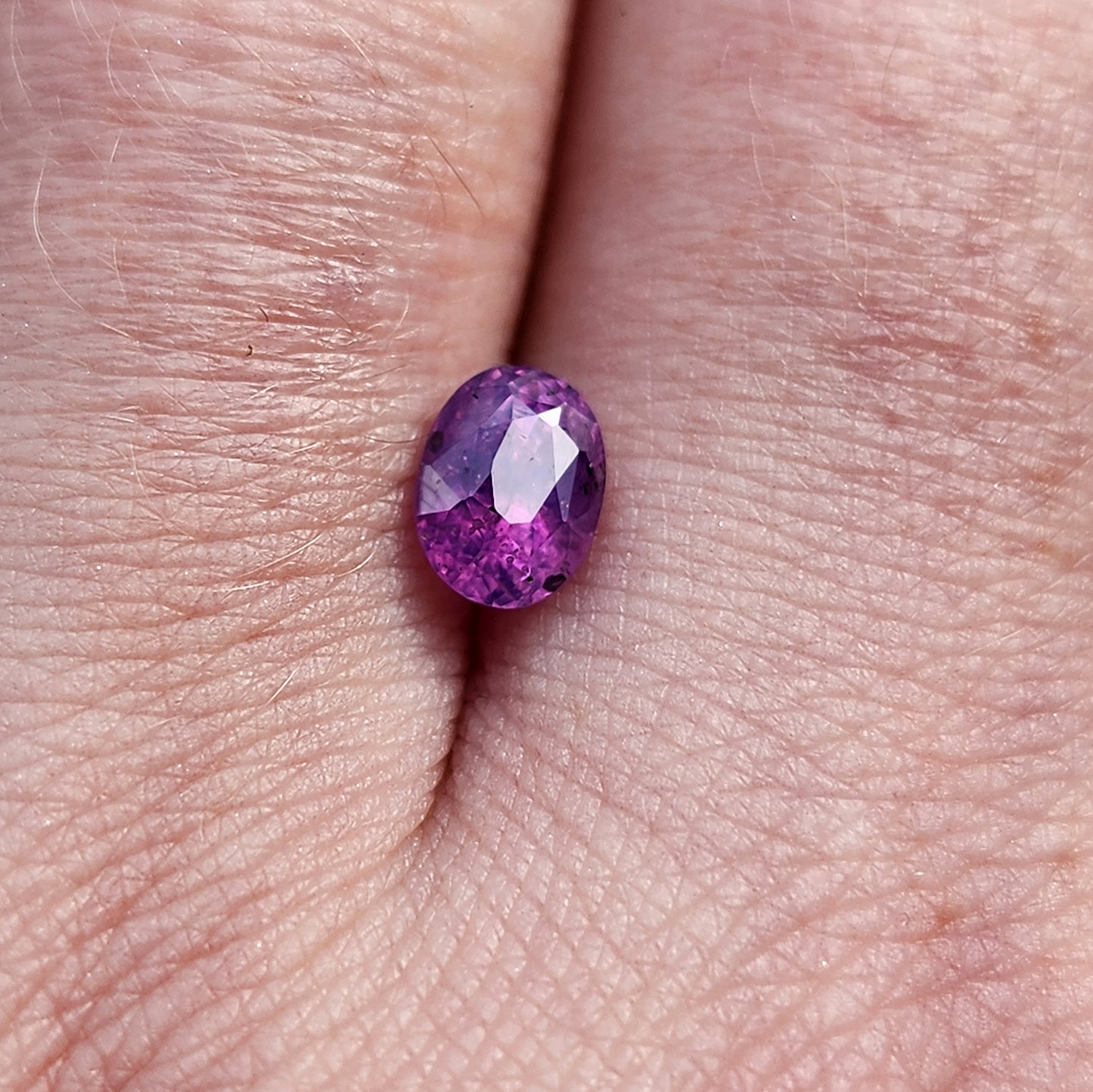 .85 Natural Opalescent Bi Color Purple Pink Sapphire Oval