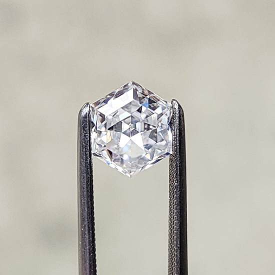 Load image into Gallery viewer, 1.12ct Star Cut Hexagon Moissanite

