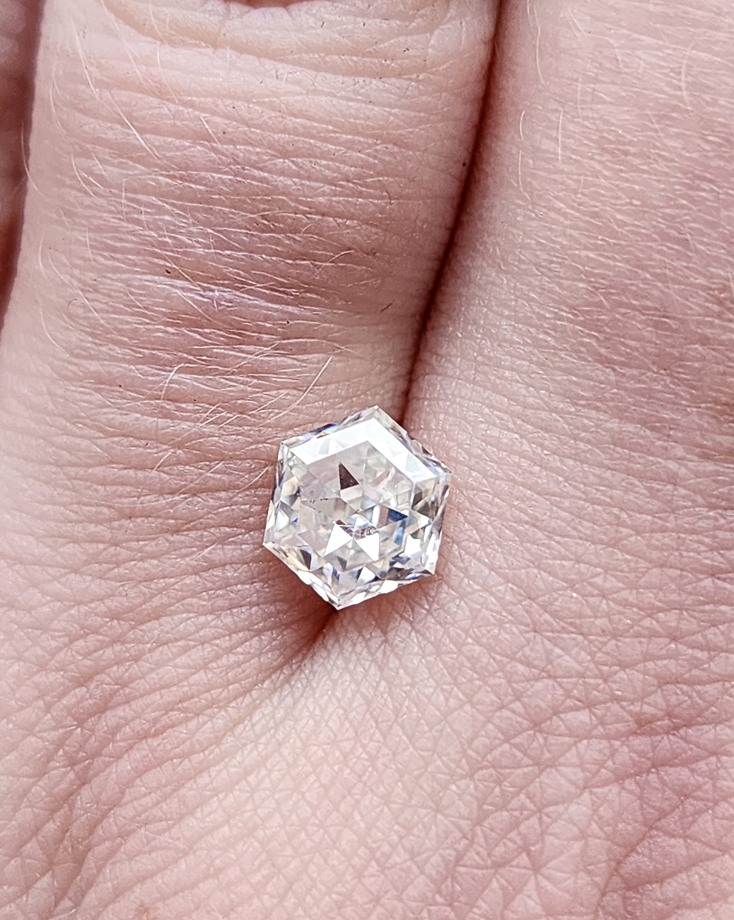 Load image into Gallery viewer, 1.12ct Star Cut Hexagon Moissanite
