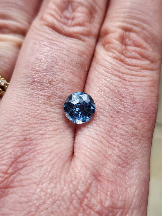 2.26ct Natural Round Blue Montana Sapphire Unheated