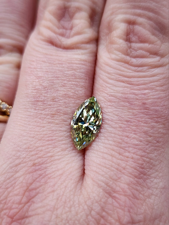 12x6mm Fairy Mint Green Moissanite Marquise
