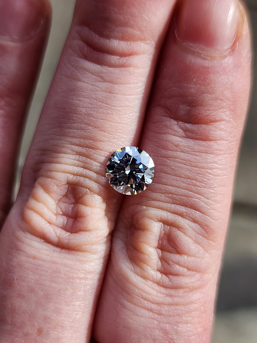 1.70ct Round Brilliant Cut Lab Fancy Faint Blue Diamond VS1 – Swank ...