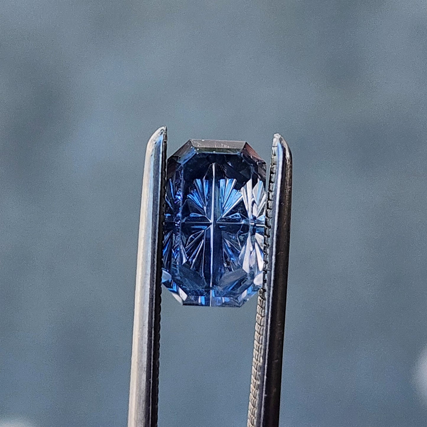 1.29ct Natural Parti Blue Sapphire Rectange - Starbrite cut by John Dyer