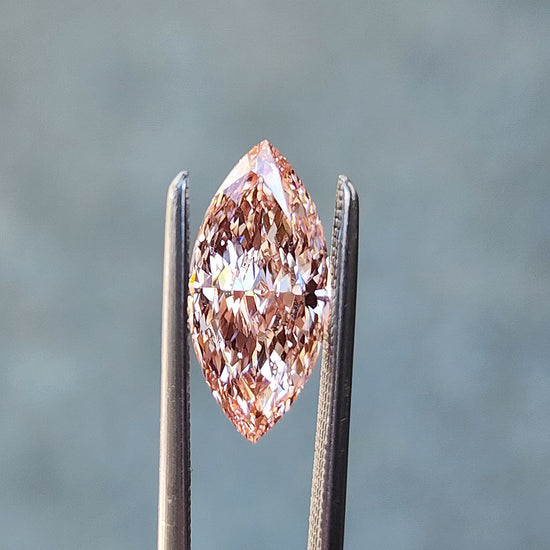 1.80ct Marquise Cut Lab Vivid Pink Diamond VVS