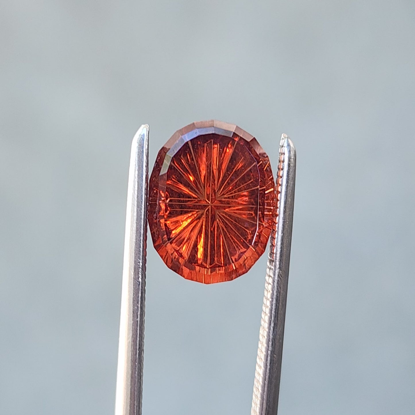 2.15ct Natural Montana Garnet Oval - Starbrite cut by John Dyer