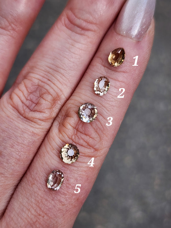 Oreads Lace Champagne Mughal Cut Diamond Engagement Ring Set image 19