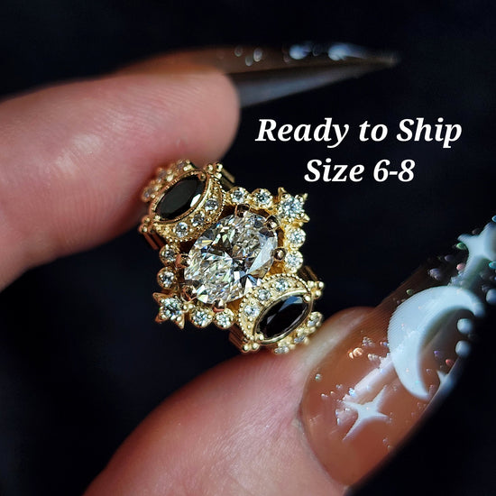 ready to ship Sabrina ring by swankmetalsmithing witch drawlloween