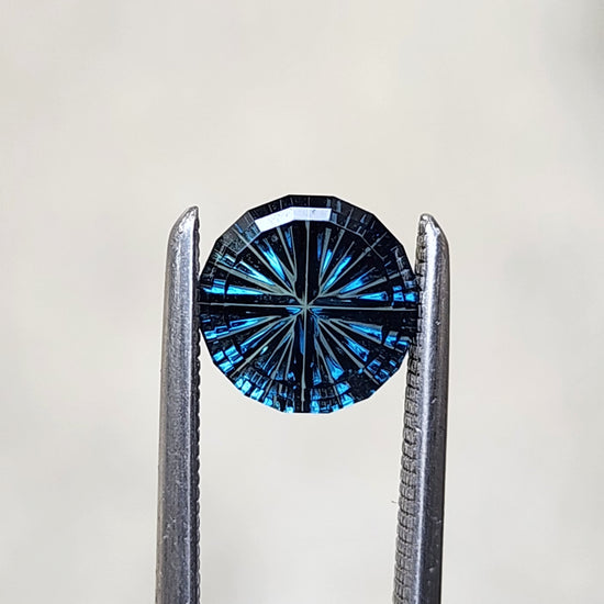 1.13ct Natural Teal Australian Round Sapphire - Starbrite Cut by John Dyer