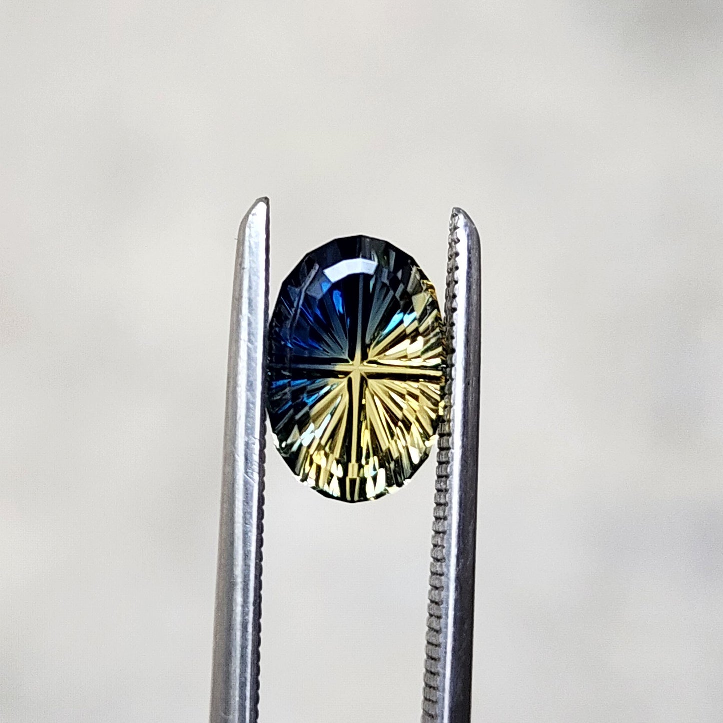 1.16ct Natural Parti Australian Oval Sapphire - Starbrite Cut by John Dyer