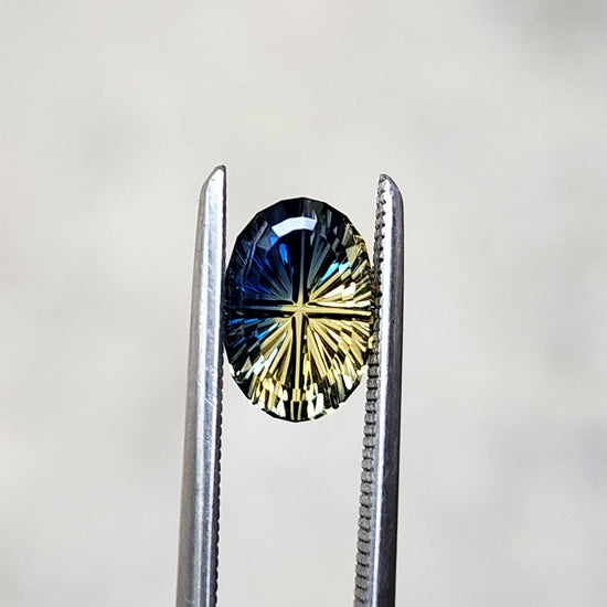 1.16ct Natural Parti Australian Oval Sapphire - Starbrite Cut by John Dyer