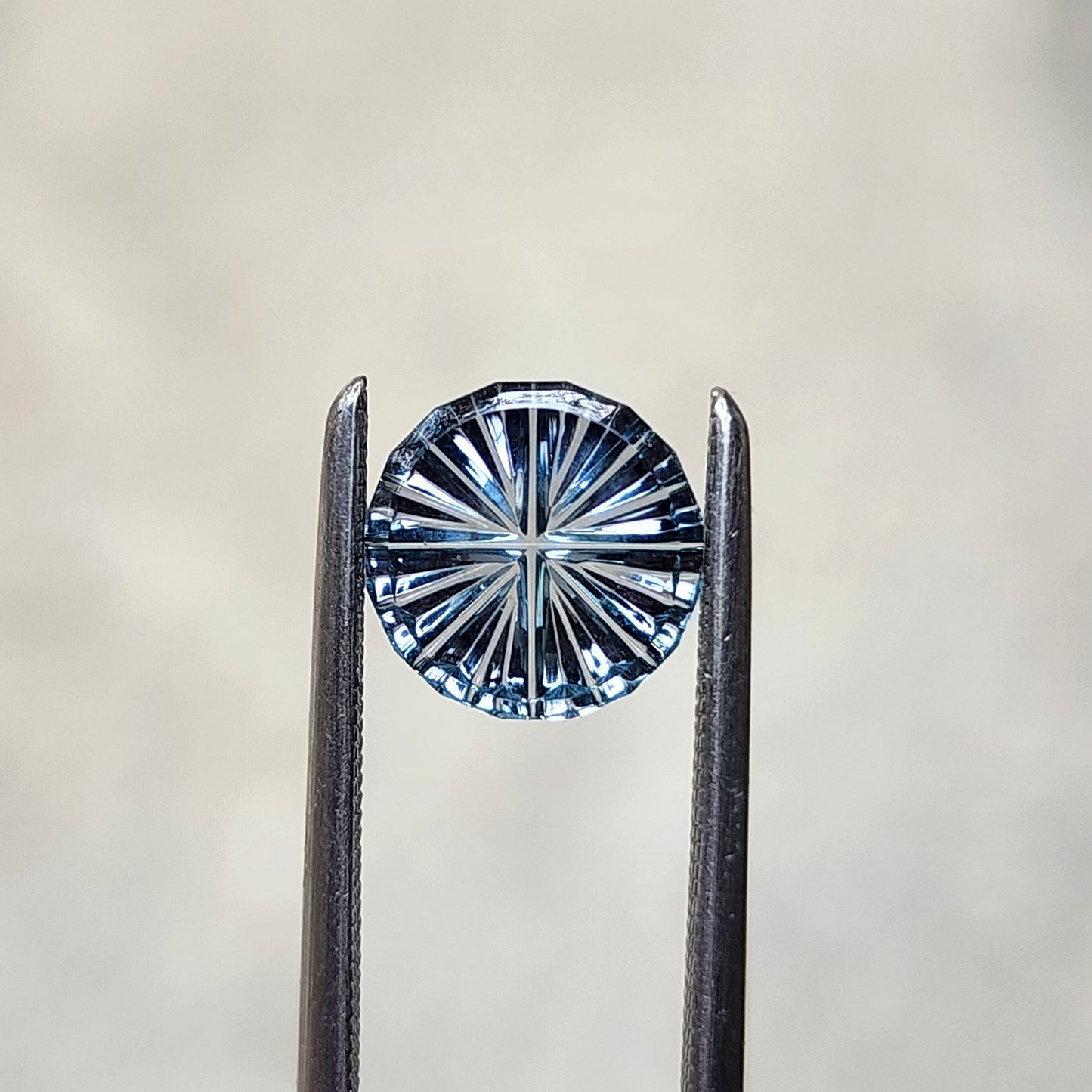 1.30ct Natural Gray Blue Round Montana Sapphire - Starbrite Cut by John Dyer