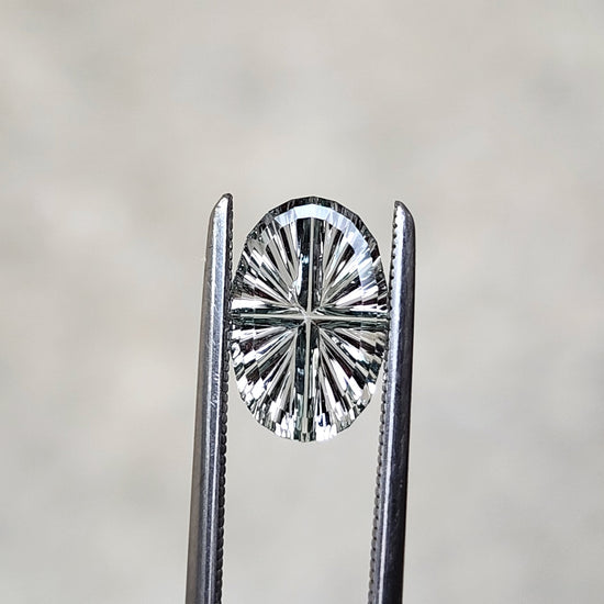 1.50ct Natural Pale Green Oval Montana Sapphire - Starbrite Cut by John Dyer