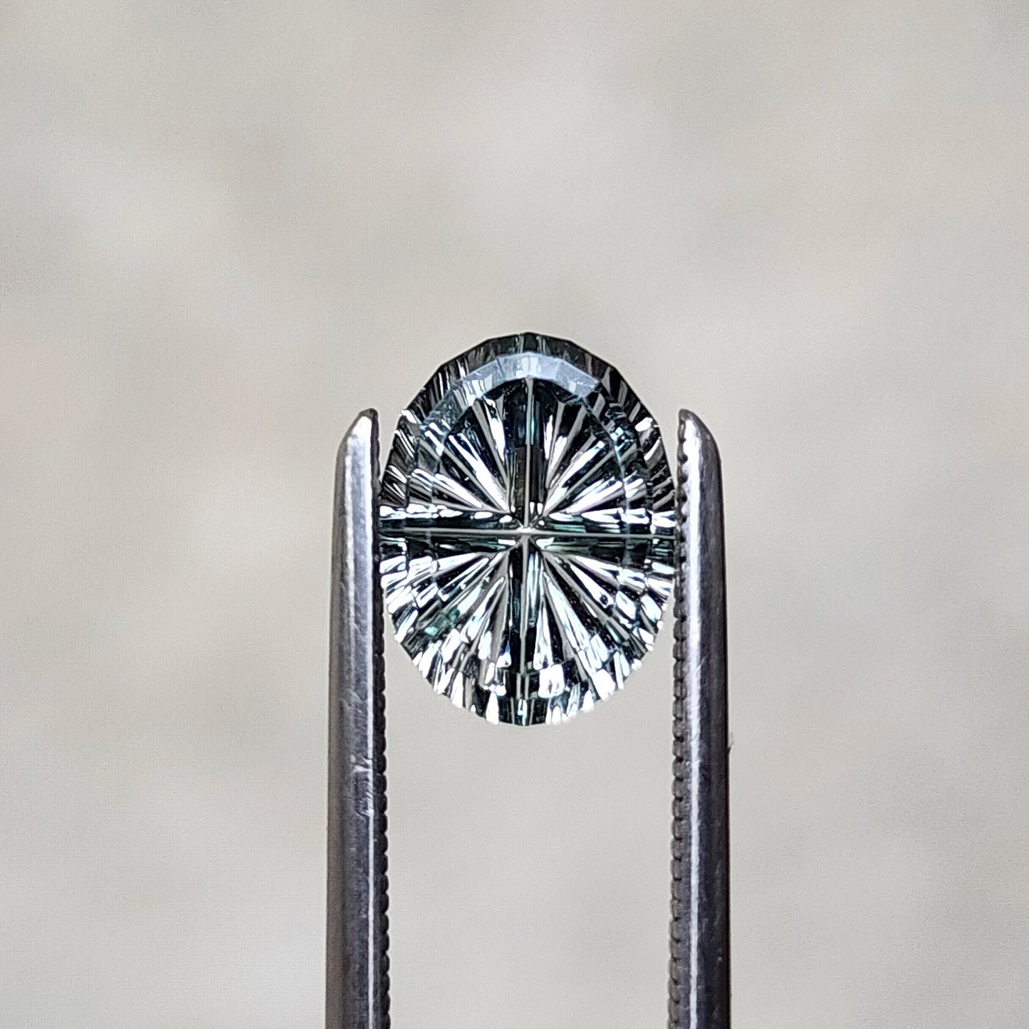 1.75ct Natural Blue Green Oval Montana Sapphire - Starbrite Cut by John Dyer