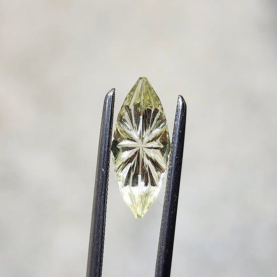 1.19ct Natural Yellow Marquise Sapphire - Starbrite Cut by John Dyer
