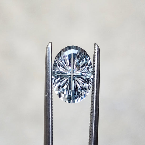 1.86ct Natural Blue Gray Oval Montana Sapphire - Starbrite Cut by John Dyer