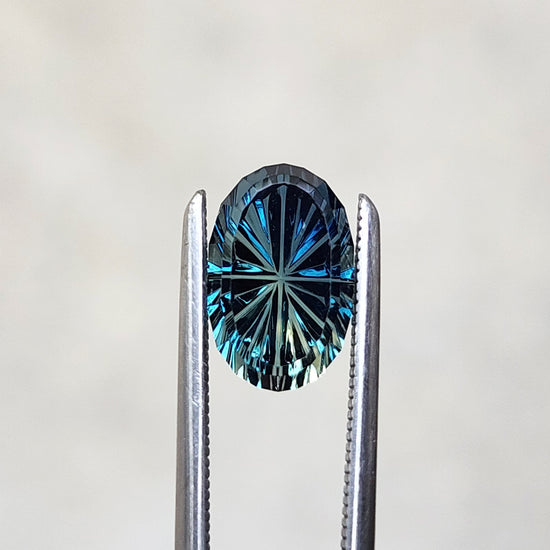 1.93ct Natural Parti Oval Australian Sapphire - Starbrite Cut by John Dyer