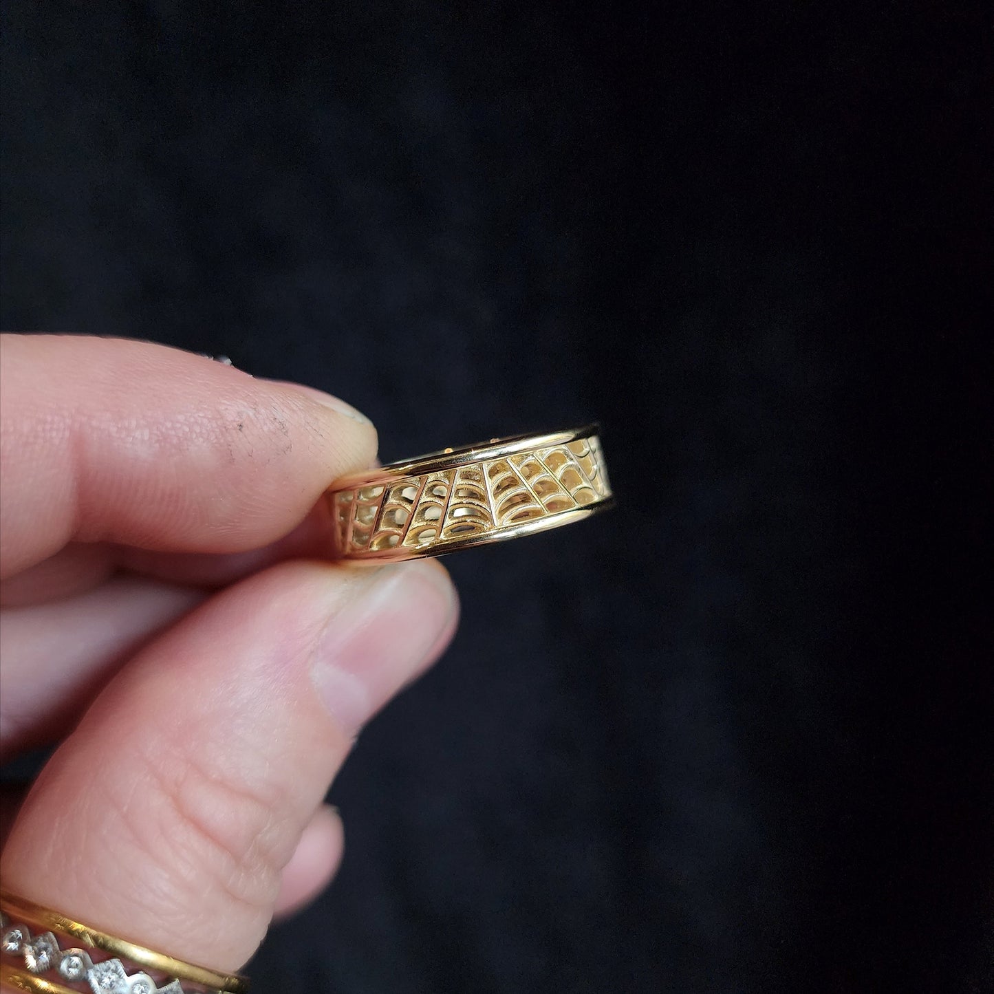 Gomez Spider Web Wedding Band - 14k Gold image 8