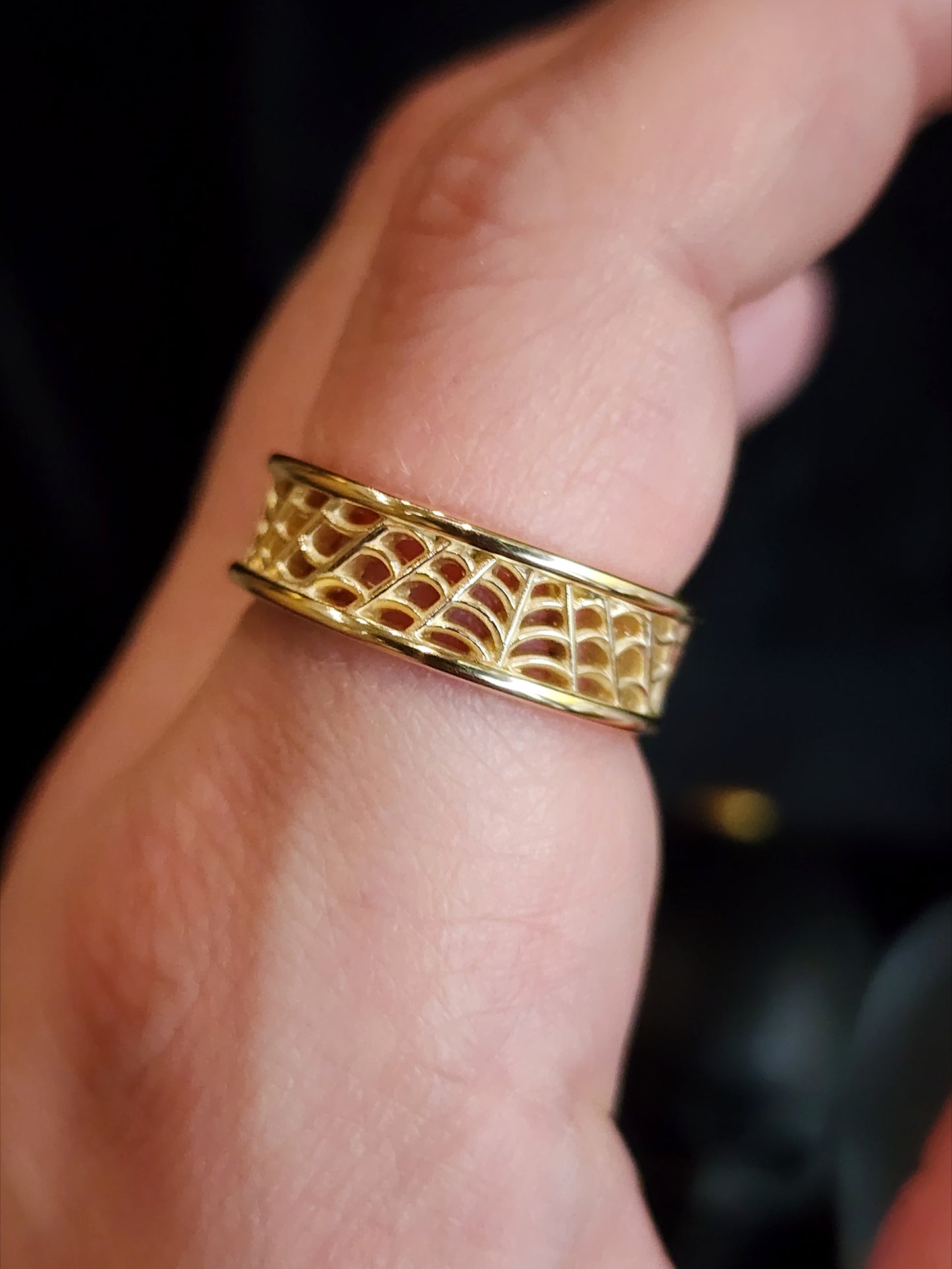 Gomez Spider Web Wedding Band - 14k Gold image 10