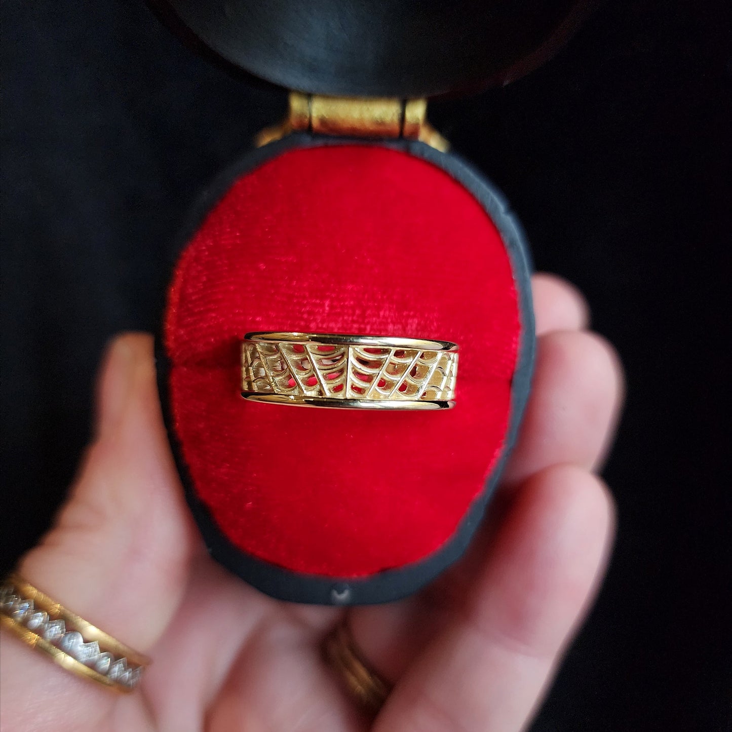 Gomez Spider Web Wedding Band - 14k Gold image 1
