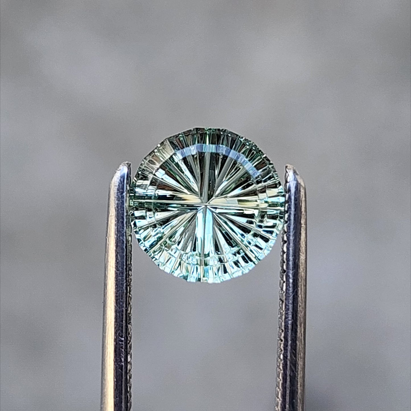 1.06ct Mint Green Tourmaline Round Brilliant Starbrite Cut