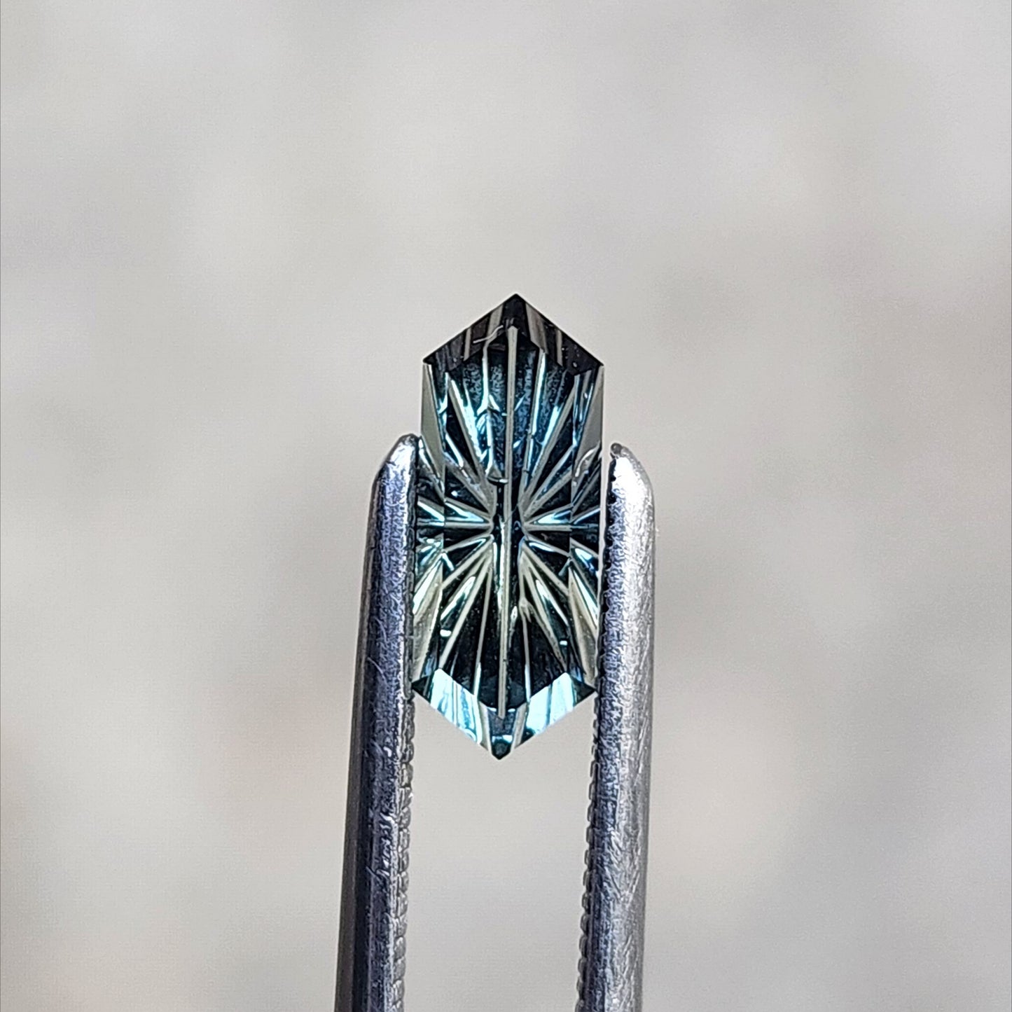 .73ct Green Kenyan Sapphire Duchess Fantasy Cut by Brett Kosnar 