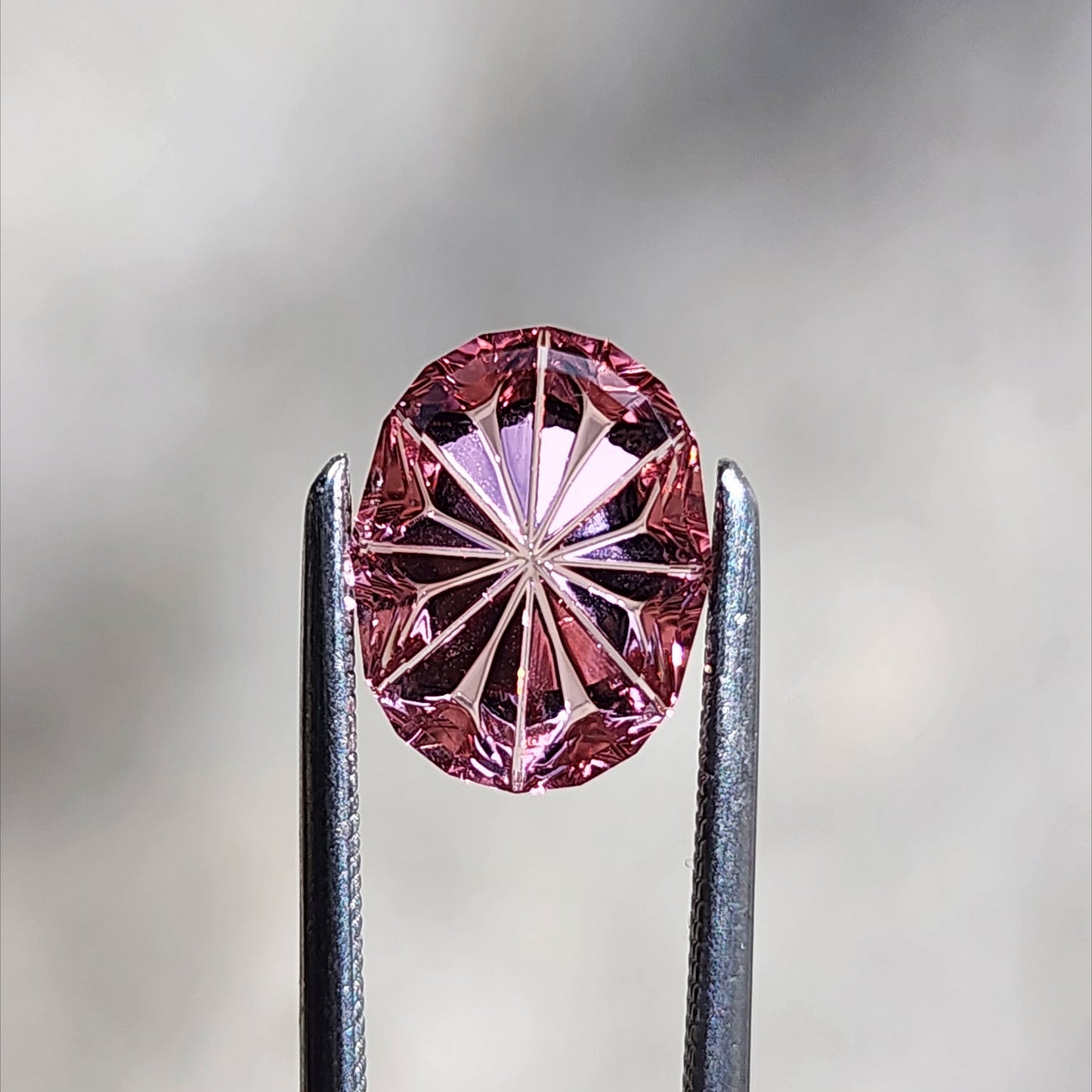 Fantasy Cut Pink Oval Tourmaline