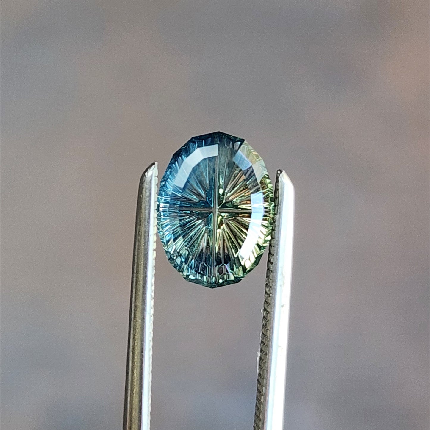 Natural Sapphire Fantasy Oval Cut Parti Blue and Yellow from Australia