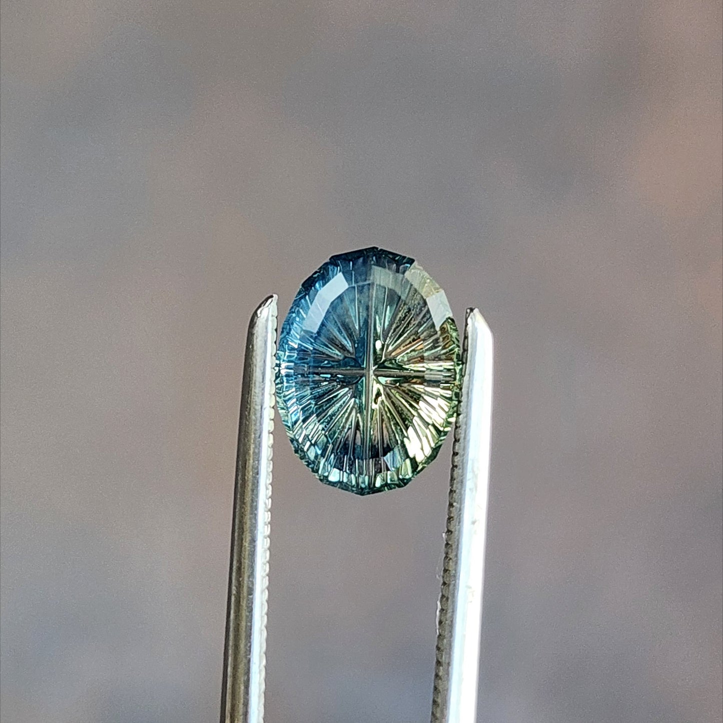 Natural Sapphire Fantasy Oval Cut Parti Blue and Yellow from Australia