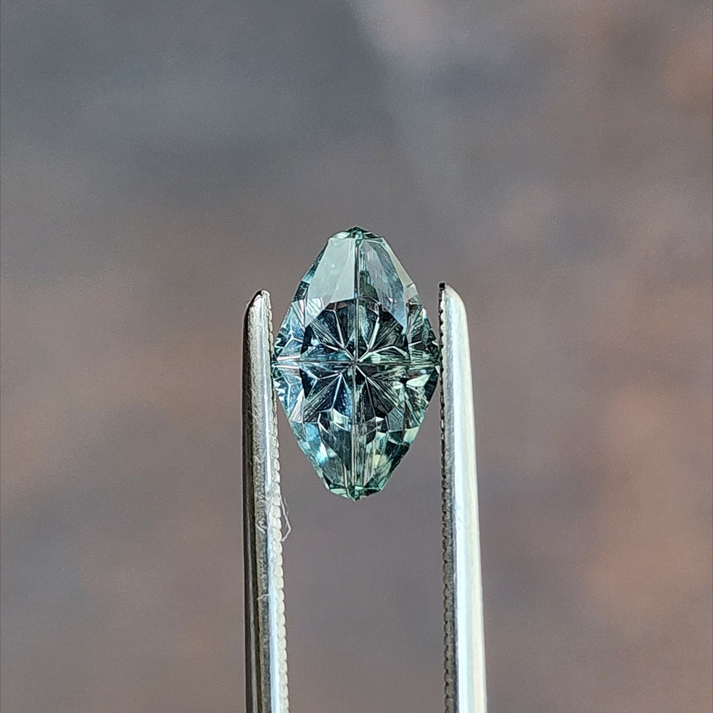 Natural Light Green Fantasy Moval Cut Sapphire from Montana unheated