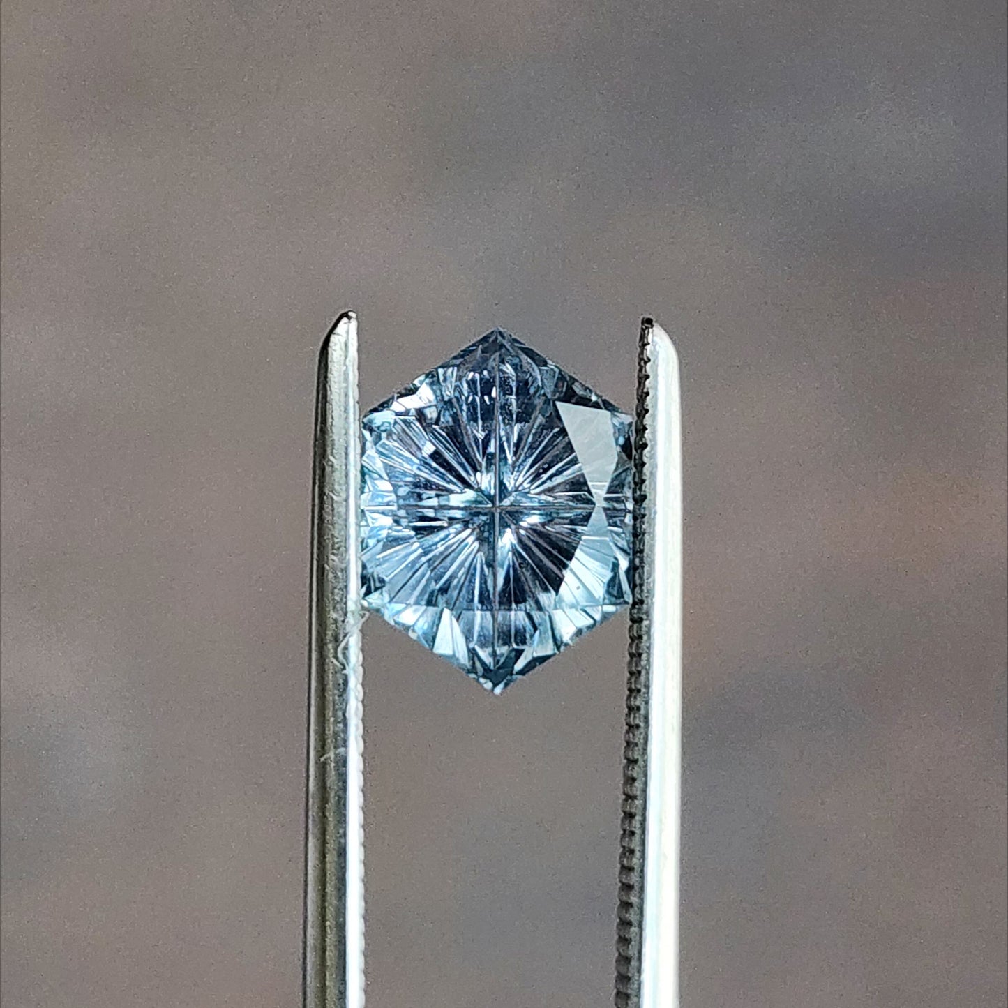 Natural Blue Sapphire Fantasy Hexagon Cut unheated from Montana
