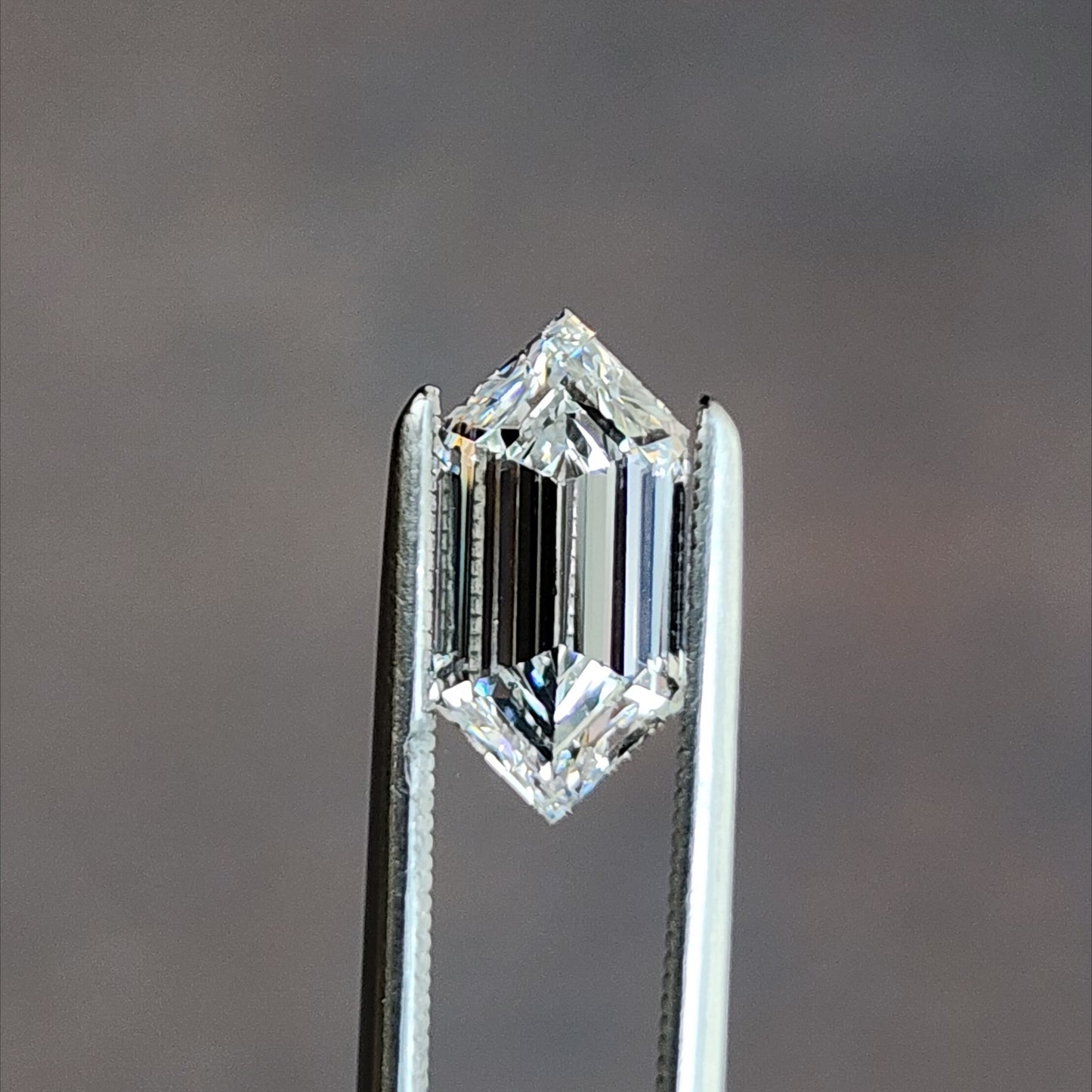 Duchess or Elongated Hexagon Lab Diamond Step Cut