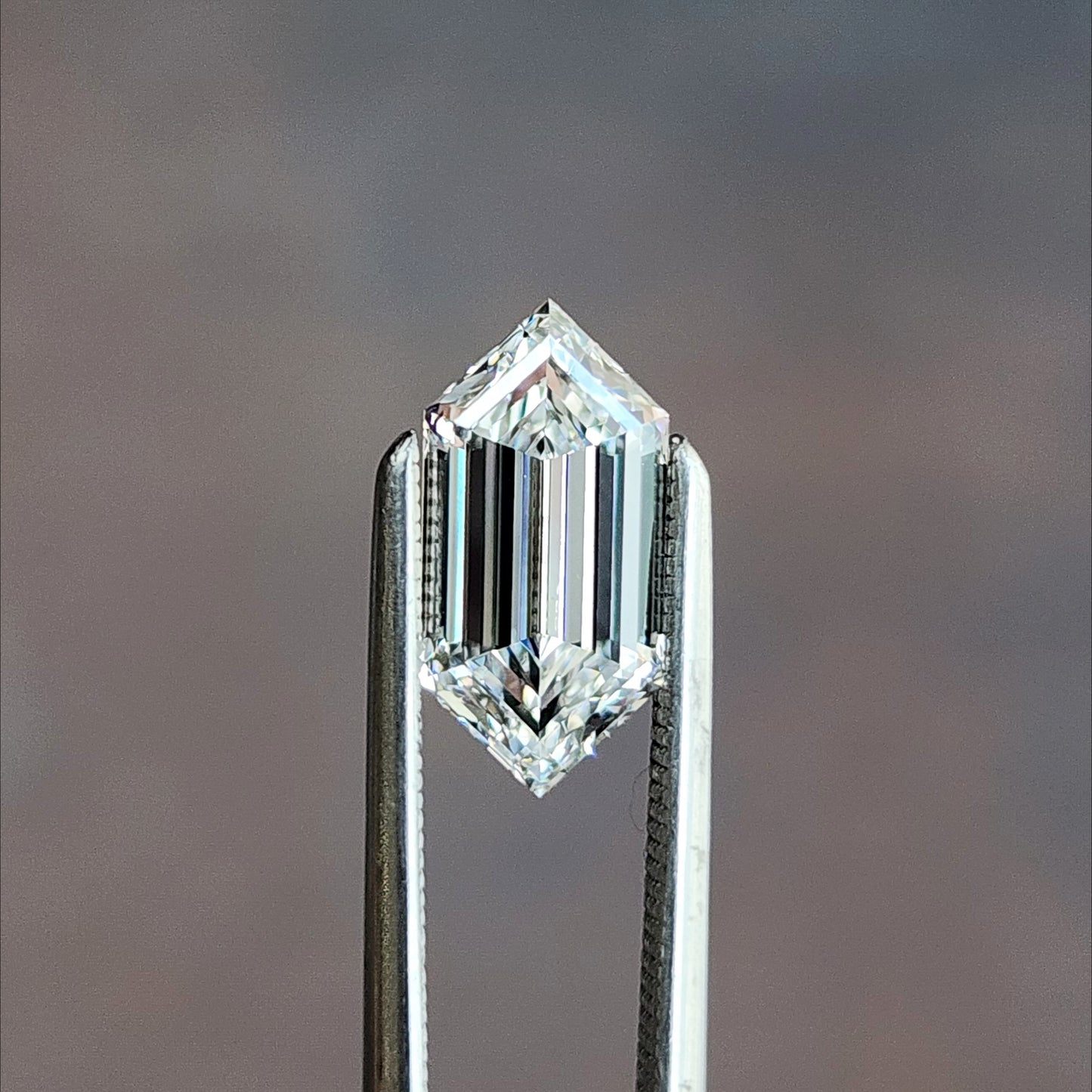 Duchess or Elongated Hexagon Lab Diamond Step Cut