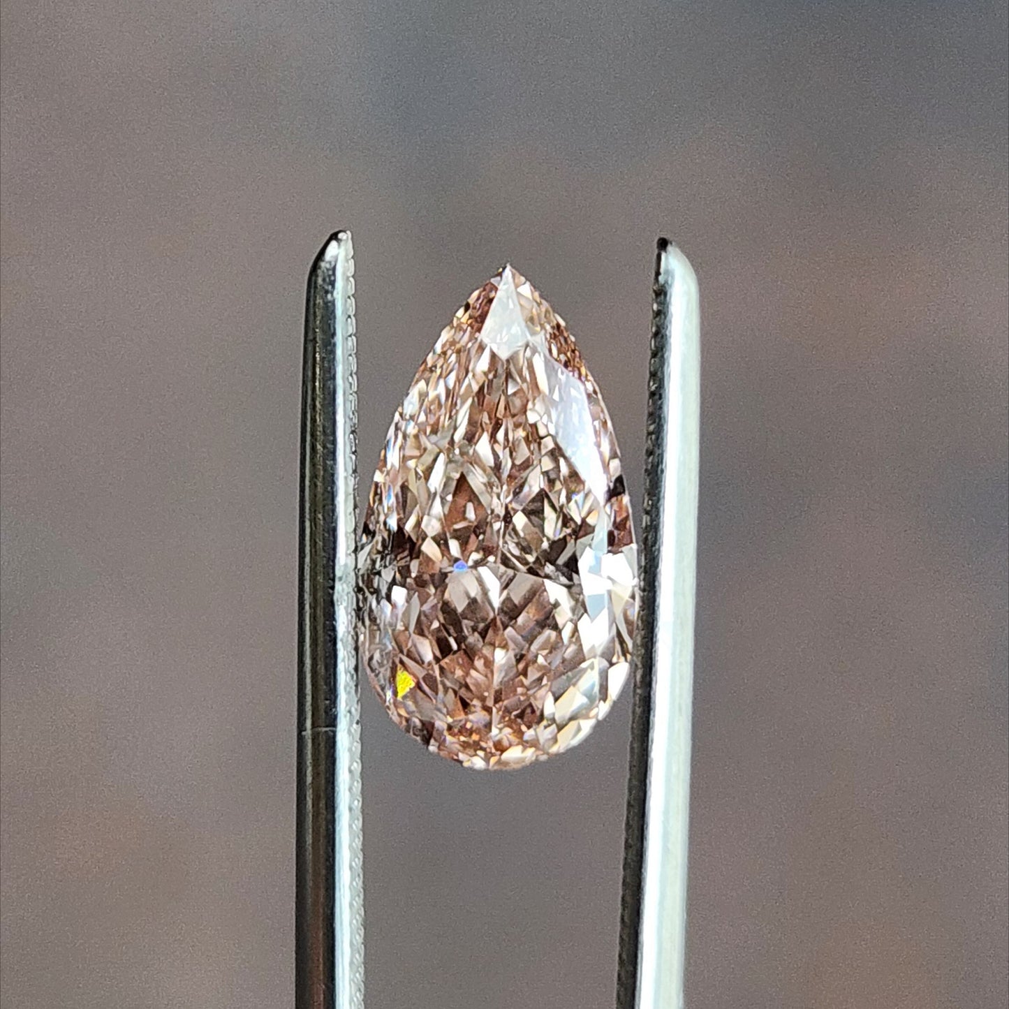 Fancy Vivid Pink Lab Diamond Pear Cut
